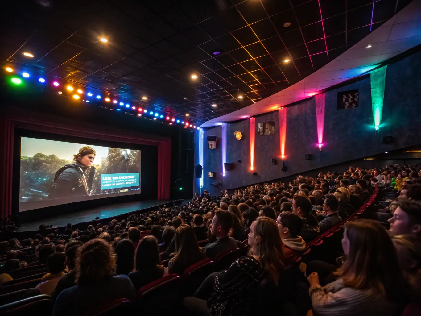 A diverse audience enjoying a J * B PRODUCTION performance, with expressions of joy and engagement. The image highlights the positive impact of the organization's events on the community.